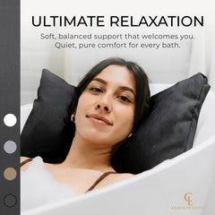 Claessonliving bath cushion resists odors and stains for a cleaner soak.