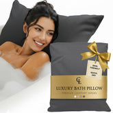 Claessonliving luxury bath pillow offers ergonomic head-neck support for long, comfortable soaks.