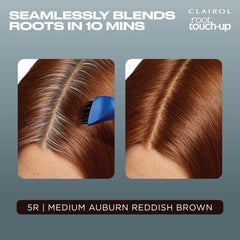 Clairol Root Touch-Up 5R kit packaging highlighting easy, mess-free refresh