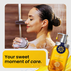 Clarimond Organic Honey Body Wash propolis extract bottle highlights natural cleansing with antiseptic-inspired care