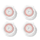 Clarisonic Radiance 4-pack close-up with gentle rounded bristles for sensitive skin.