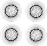 Clarisonic Sensitive brush head closeup for Mia 1 shows gentle cleansing for sensitive skin.
