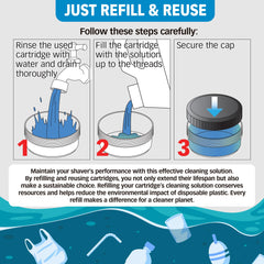Clark Shaving Co. 32oz bottle refill provides long-lasting cartridge refills.