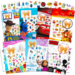 Classic Disney mega assortment box front view with vibrant tattoo sheets