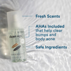 Clean Age vegan paraben-free seal shown on packaging for sensitive teen skin.
