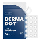 CLEAN SKIN CLUB Derma Dot patch closeup with hydrocolloid layer for blemish absorption.