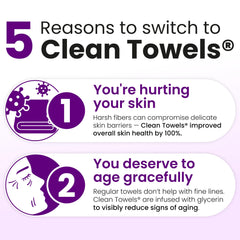 Clean Skin Club soft hygienic towel texture ideal for patting skin dry
