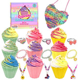Clear and Fresh 9-pack cupcake bath bombs, individually packaged for easy gifting.