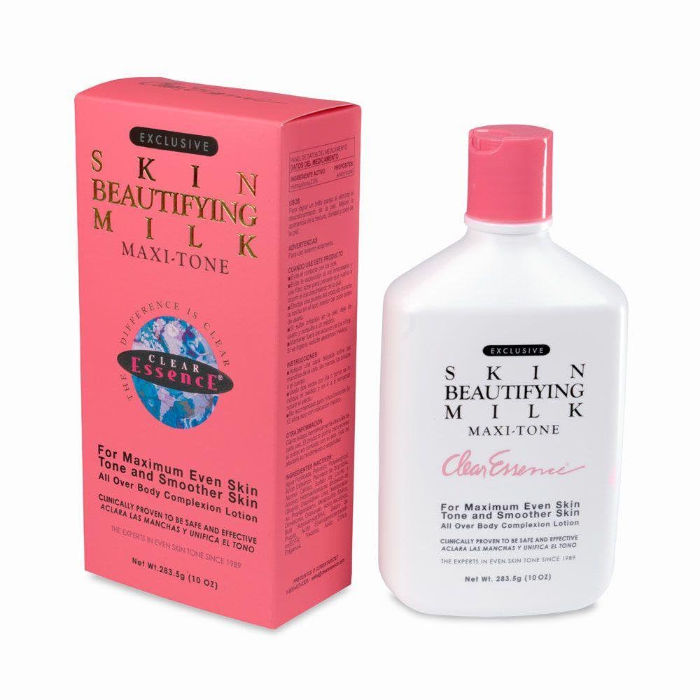 Clear Essence Exclusive Skin Beautifying Milk bottle-front shows hydrating lotion for dry skin