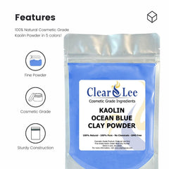 ClearLee Ocean Blue kaolin powder collection for refreshing clay masks.
