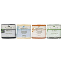 Clearly Natural unscented glycerin bar soap texture close-up emphasizes skin-friendly hydration.