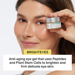 CLEARSTEM BRIGHTEYES pump dispenses gel for precise eye-area application.