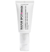 CLEARSTEM sulfur-spot-mask jar closeup demonstrates a creamy clay formula for balanced skin and oil control.