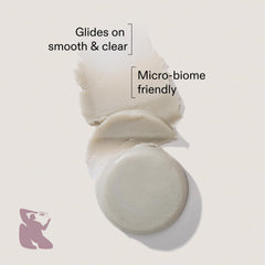 Cleo + Coco Lavender Vanilla balm swirl demonstrates creamy texture for even coverage.