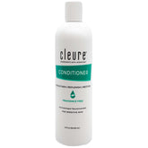 Cleure Hydrating Conditioner unscented bottle demonstrates fragrance-free hydration for sensitive hair.