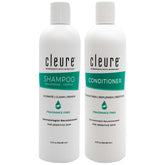 Cleure shampoo bottle: sulfate-free formula for sensitive skin