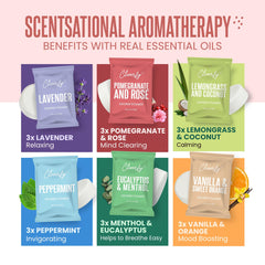 CLEVERFY peppermint steamers closeup with refreshing scent for energizing morning showers