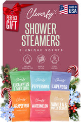 Cleverfy Shower Steamer Lavender Tablet shows calming mood-enhancing aroma
