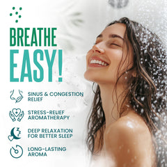 Cleverfy USA-made aromatherapy shower tablet packaging display.