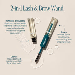 Cliganic eyelash kit wand enables easy lash application and precise conditioning.