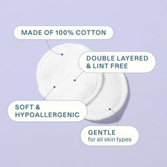 Cliganic Organic Cotton Rounds pure cotton texture for delicate skin
