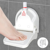 CLIO Foot Rest foldable front view shows compact, space-saving design for showers.