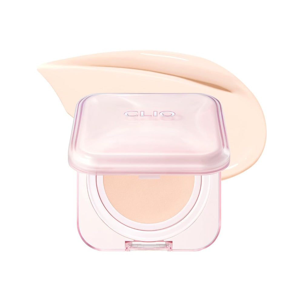 CLIO Kill Cover Mesh Glow cushion compact application delivers seamless, radiant skin glow.