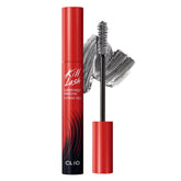 CLIO Kill Lash Superproof mascara tube showing dramatic volume for bold lashes.