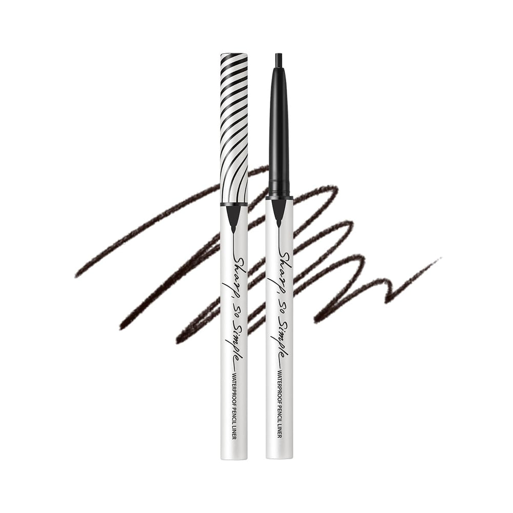 CLIO Sharp So Simple Waterproof Pencil Liner close-up shows precise 2mm tip for definition.
