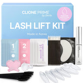 CLIONE PRIME lash lift kit packaging highlights at-home convenience and hygiene-focused design.