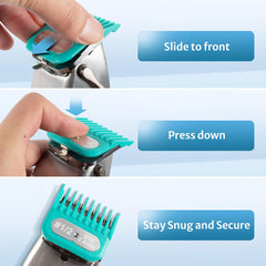 CLIPFIT compatibility with Andis and Oster clippers for versatility.
