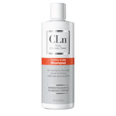 CLn Shampoo bottle with clear label clarifying formula helps balance oily scalp