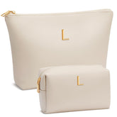 Cloudwings initial makeup bag with monogram for personalized gifting.