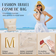CloudWINGS PU leather waterproof makeup bag protects essentials in humid bathrooms
