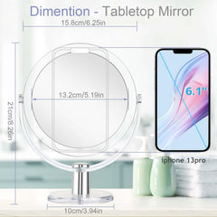 CLSEVXY vanity mirror 6-inch base fits compact desks and countertops