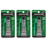 Clubman moustache wax hang pack black tubes ideal for on-the-go shaping and touch-ups