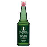Clubman Pinaud beard body wash bottle front showing 14.5 oz packaging for convenient grooming.