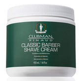 Clubman Pinaud Classic Barber Shave Cream lather: rich protection for a smooth shave.