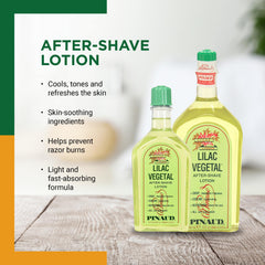 Clubman Pinaud Lilac Vegetal, vertido suave para refrescar tras afeitarse.