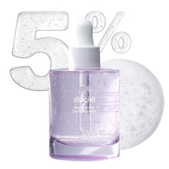 cluciel Niacinamide Peptide Serum bottle presents sleek glass packaging for daily-use skin care.