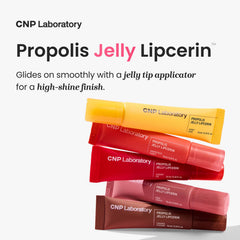 CNP Propolis Jelly Lipcerin jelly applicator closeup demonstrates mess-free application.