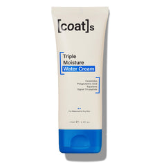COATS Triple Moisture Water Cream bottle demonstrates lightweight, non-greasy hydration.