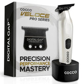 Cocco Veloce Pro Trimmer front view highlighting compact all-metal build for precise grooming.