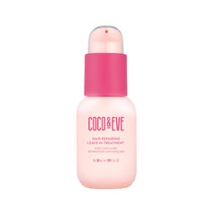 Coco & Eve Hair Repairing Leave-In Treatment bottle close-up showing nourishment for damaged hair
