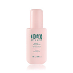 Coco & Eve Like A Virgin Frizz Fix bottle shown for 72-hour frizz control.