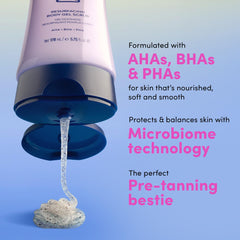 Coco and Eve Resurfacing Body Gel Scrub with Balinese botanicals highlights spa-inspired ingredients.