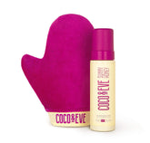 Coco & Eve Sunny Honey self-tanner mousse bottle for natural sunless glow.