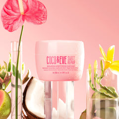 Coco & Eve Sweet Repair mask jar close-up with creamy texture for nourishment.