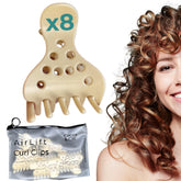 Cocoa & Cali AirLift root lifting clips in use to add root volume.