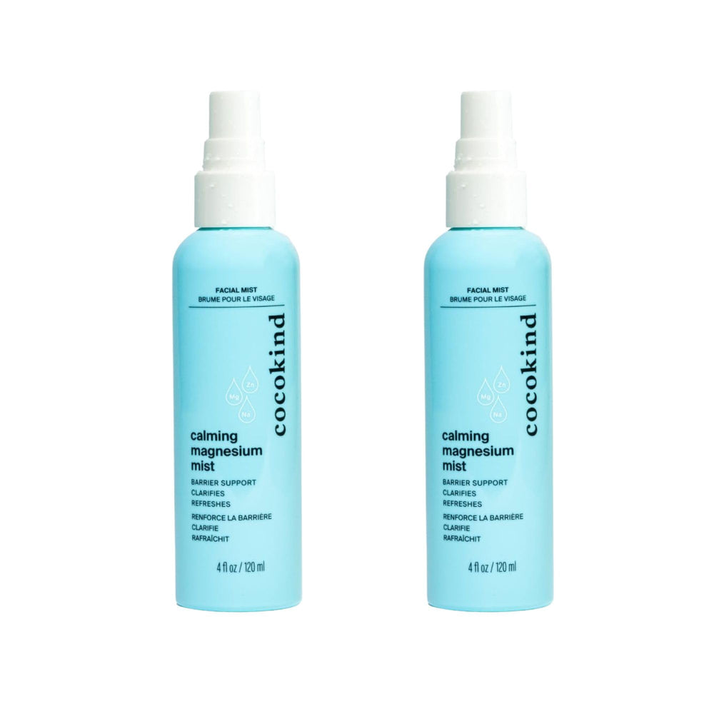Cocokind Calming Magnesium Mist bottle delivering soothing hydration for stressed skin.